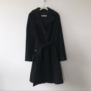 Banana Republic Long Black Wool Coat